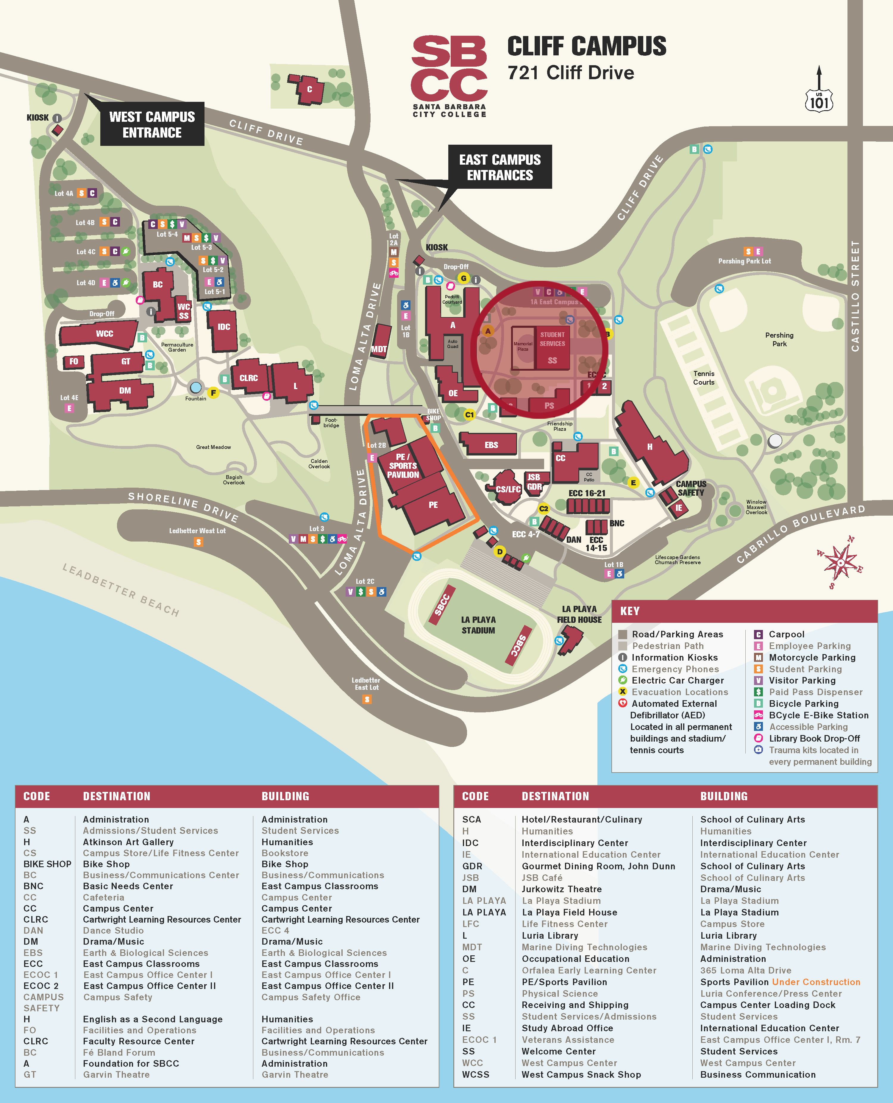 Student Services Building Location